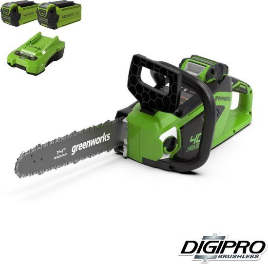 Greenworks 40V Accu Kettingzaag - Incl. 2x 2.0Ah Accu & Lader
