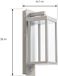 Lucande - Lampe murale extérieure - 1 lumière - Aluminium, verre - H: 38 cm - gris clair, transparent - Incluant source lumineuse