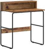 vidaXL Bureau met opslag Oud hout 80 x 50 x 91 cm