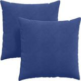vidaXL - Zitkussens - 2 stuks - Politieblauw - 60 x 60 cm - Corduroy stof
