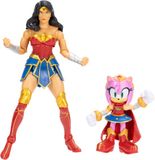 Jakks Sonic & DC Amy 6cm & Wonder Women 13cm Figuren Veelkleurig