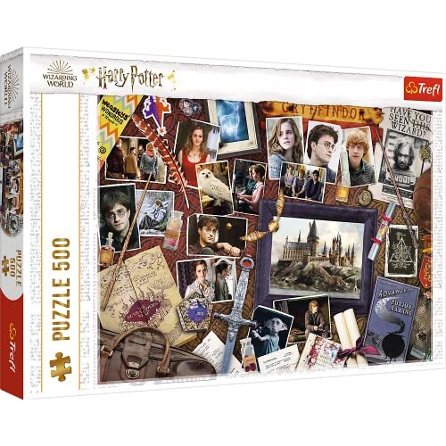 Trefl Puzzels, Harry Potter, 500 elementen, Premium kwaliteit, Zweinstein souvenirs, voor Volwassenen en kinderen vanaf 10 jaar