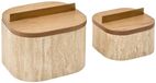 Atmosphera Anaya Boîtes de rangement - Lot de 2 pièces - Beige
