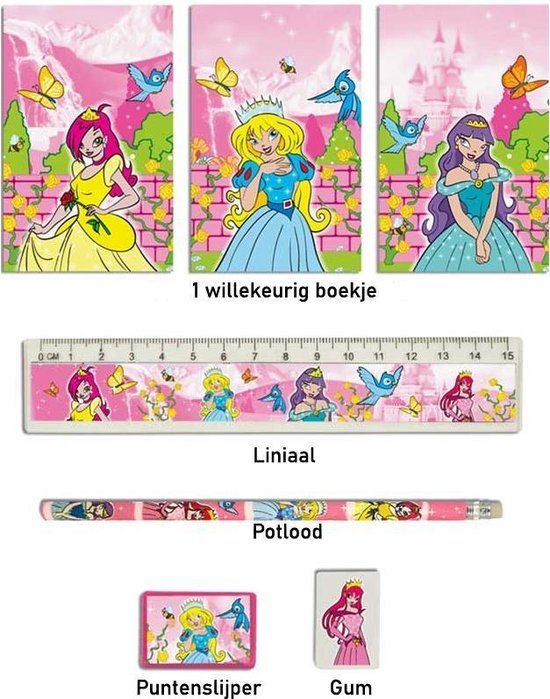 Fun Stationery HENBRANDT EUROPE B.V. 5-delige set uitdeelcadeautjes voor kinderen PRINSES