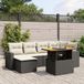 Maison Exclusive - Ensemble de meubles de jardin 7 pièces avec canapé et coussins, noir, en polyrotin