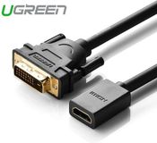 Ugreen - Kabeladapter - DVI (mannelijk) naar HDMI (vrouwelijk) - 0,15m - Zwart