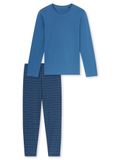 SCHIESSER Pyjama lang Heren aqua