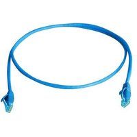 Telegärtner - Verbindingskabel - RJ-45 (M) naar RJ-45 (M) - 1 m - UTP - CAT 6 - IEEE 802.3at - halogeenvrij, gevormd, zonder haken, met strengen - blauw, RAL 5015