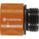 GARDENA Slangovergangsstuk: Aansluitstuk voor overgang tussen slangschroefverbinding en GARDENA kraanverbinding, voor 26,5 mm (G 3/4")-schroefdraad, bijv. voor wasmachines, verpakt (2917-20)