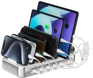 4Smarts Team 100W Laadstation 5x USB-C 1x USB-A Oplader Zilver