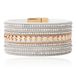Deja Jewels DEJA Brede Armband goudkleurig met kristallen in wit