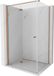Mexen Mist-F T cabine de douche pliable gauche 90 x 100 cm, transparent, cuivre brossé