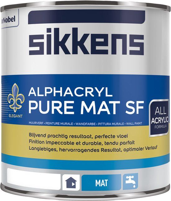 Sikkens Alphacryl Pure Mat SF 5 liter Lichte kleuren - Wit