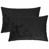 vidaXL - Kussensloop - 2 stuks - HEERLEN - Zwart - 30 x 50 cm - Flanel