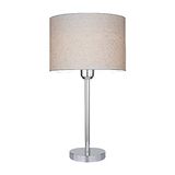 Homemania Bureaulamp, klas, bureau, nachtkastje, beige, grijs, papier, PVC, metaal 25 x 25 x 49 cm