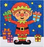 Baker Ross Inkleurbare Kerst Puzzels (Set van 8)