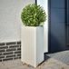 vidaXL Plantenbak Driehoek Staal Wit 50x43x75 cm