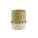 Light & Living MELORA glazen waxinelichthouder 10x13 cm - crème/groen