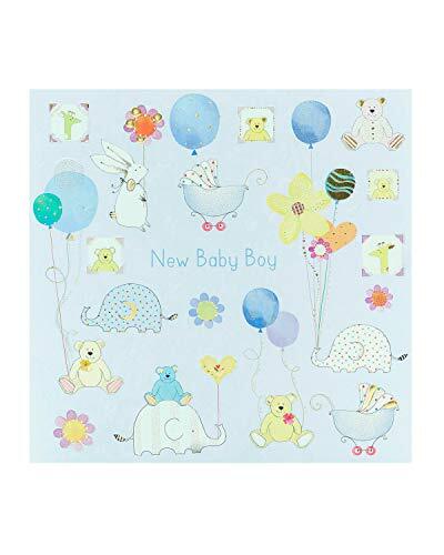 UK Greetings UK Greetings Nieuw Baby Boy Card - Teddy Bear Design, 159mm x 159mm