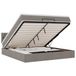 VidaXL Lit coffre avec matelas et éclairage LED, taupe, 90x190 cm, rembourré