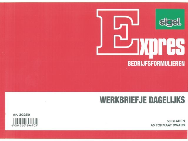 Sigel Expres Kas- en kwitantieformulieren Bonboekje - A6 - 2x50 vel