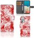 B2Ctelecom Housse de téléphone Samsung Galaxy A73 5G Angel Skull Rouge