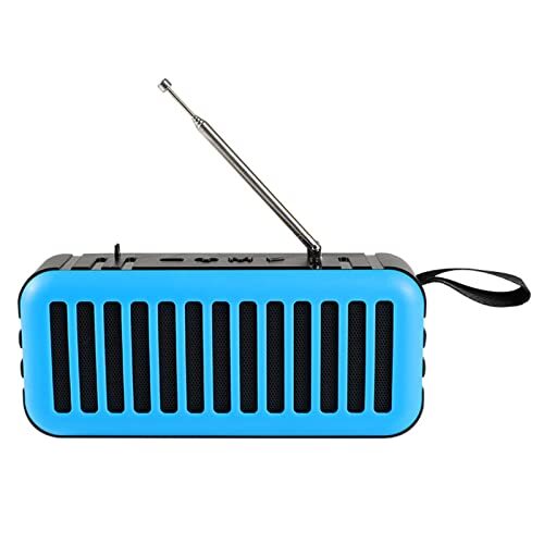 tinysiry Draadloze Sound Box Draagbare Stabiele Transmissie ABS Zaklamp FM Radio Bluetooth-compatibele 5.0 Luidspreker compatibel met Outdoor Blue