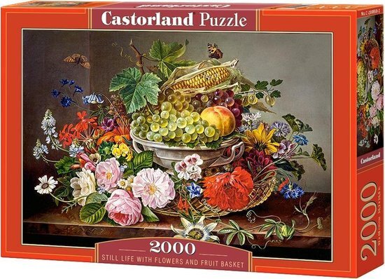 Castorland Legpuzzel Stilleven Met Bloemen/fruitmand 2000 Stukjes