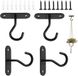 Unyqoos® Set de 4 crochets muraux pour plantes, fer, noir mat
