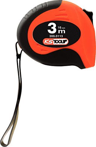 KSTools bandmaat met vergrendeling, zwart-rood, 3M