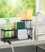Unyqoos® Organiseur multifonctionnel pour évier de cuisine et de salle de bain avec porte-serviettes et supports réglables