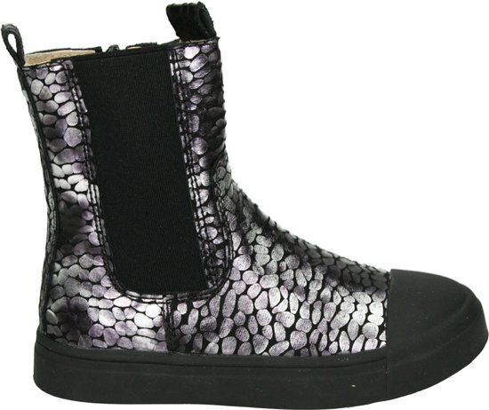 Shoesme Laarzen Meisjes Old Silver Black Leer Maat 28
