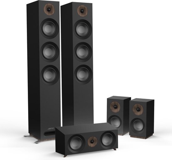 Jamo S 809 HCS surround set / walnoot, zwart