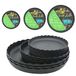 ECOESPTI 12 stuks plantenschotel, 6 8 10 inch duurzame plastic plantenbak, zwarte ronde plantenpotschotel, druppelbak voor binnen en buiten tuin