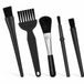 Huttutu Reinigingsborstel - Toetsenbord Reinigings Set - Plastic Anti Statische Borstels - Elektronische Stofreinigingsborstel - Draagbare Antistatische Borstels - 5 Stuks - Zwart