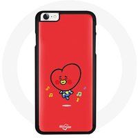 Maniacase Etui voor Iphone 5 BTS Bangtan Boys BT21 TATA V Rode Achtergrond