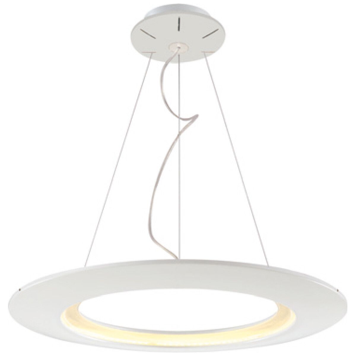 LED Hanglamp Concepty - 41W - Natuurlijk Wit 4000K - Wit Aluminium - Rond