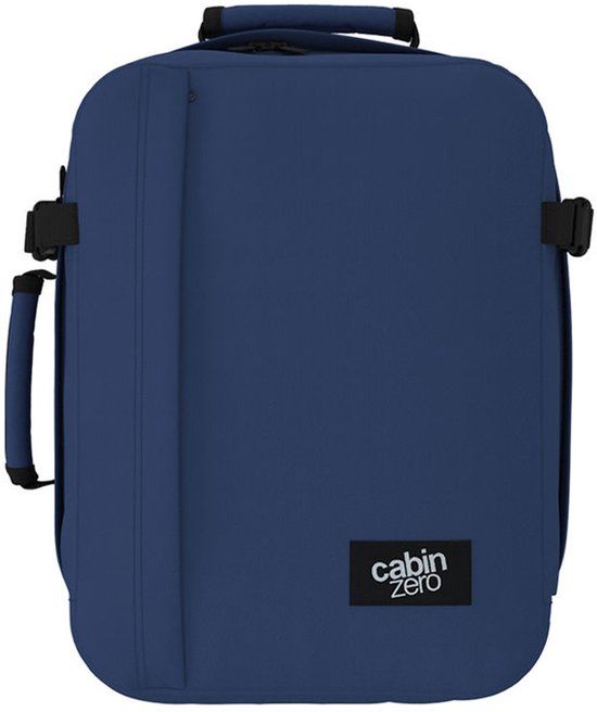 CabinZero Classic Tech 28 - Blauw - Handbagage Reistas / Rugzak Combi - 28L