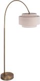 Relaxdays Lampadaire - 180 cm - E27 - Blanc/Or