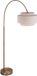 Relaxdays Lampadaire - 180 cm - E27 - Blanc/Or