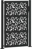 vidaXL Poort met bladontwerp 100x150 cm staal zwart