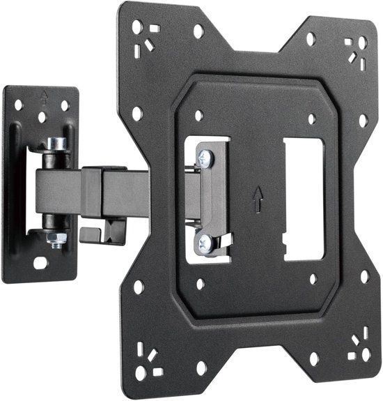 Conecto TV-muurbeugel, universele kantel- en draaibeugel, max. VESA 200x200 mm, geschikt voor 23-43 inch platte en gebogen tv's tot 30 kg, zwart