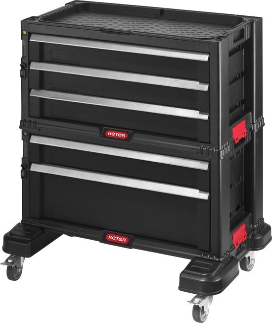 Keter Module Ladekast 5 lades - Zwart - 59,85x37,76x59,85cm