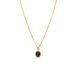 Lucardi Dames Stalgen goldplated ketting vintage zwart - Ketting - Staal - Goudkleurig - 45 cm