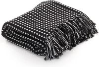 vidaXL Plaid vierkanten 220x250 cm katoen zwart
