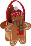 Home & Styling collection Viltzak met kerstmotief, 13 x 15,5 cm, bruin