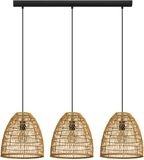 Eglo Ayesgarth Hanglamp - Zwart/Hout