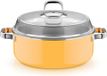 WMF Fusiontec Mineral Pro 0519125290 Stoofpan met deksel, 28 cm, duurzaam, krasbestendig materiaal, braadpan met deksel, geschikt voor alle warmtebronnen, Made in Germany, Mango Yellow