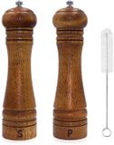 OEM BeiJingLiangPinJiaZuoKeJiWenHuaFaZhanYouXianGongSi Houten zout- en pepermolen - groot - 20 cm - met reinigingsborstel