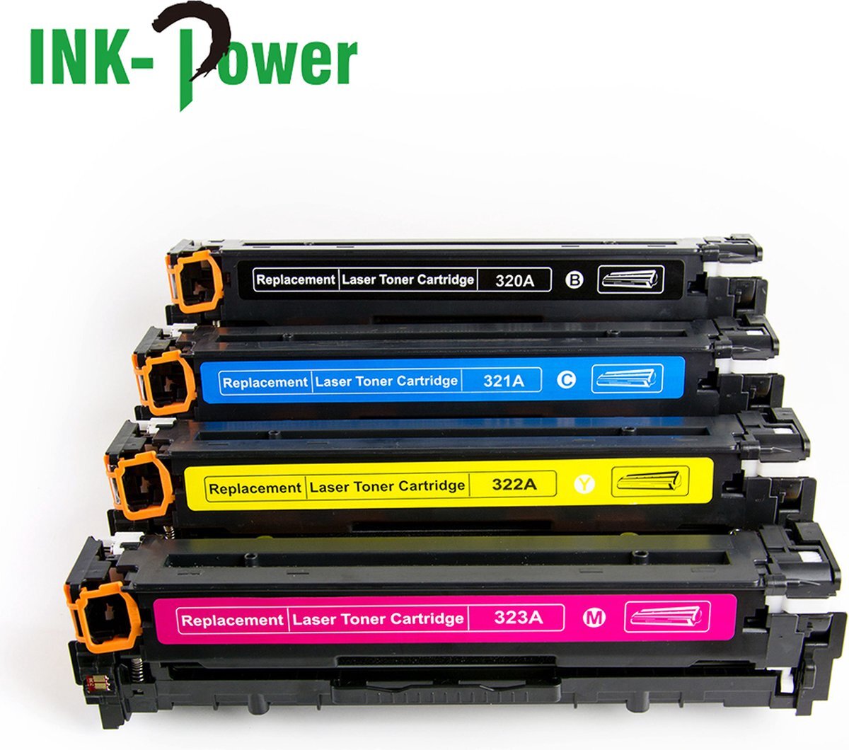 Ink Power Multipack XL Laser toner cartridges geschikt voor HP (128A) CE-320A, CE-321A, CE-322A en CE-323A | Geschikt voor HP Color Laserjet Pro CM1410, CM1415FN, CM1415FNW, CM145, CP1520, CP1525, CP1525N, CP1525NW